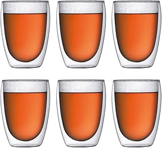 Bodum 4559-10-12 pavina 6-teiliges Gläser-Set (Doppelwandig, isoliert, 0,35 liters) transparent