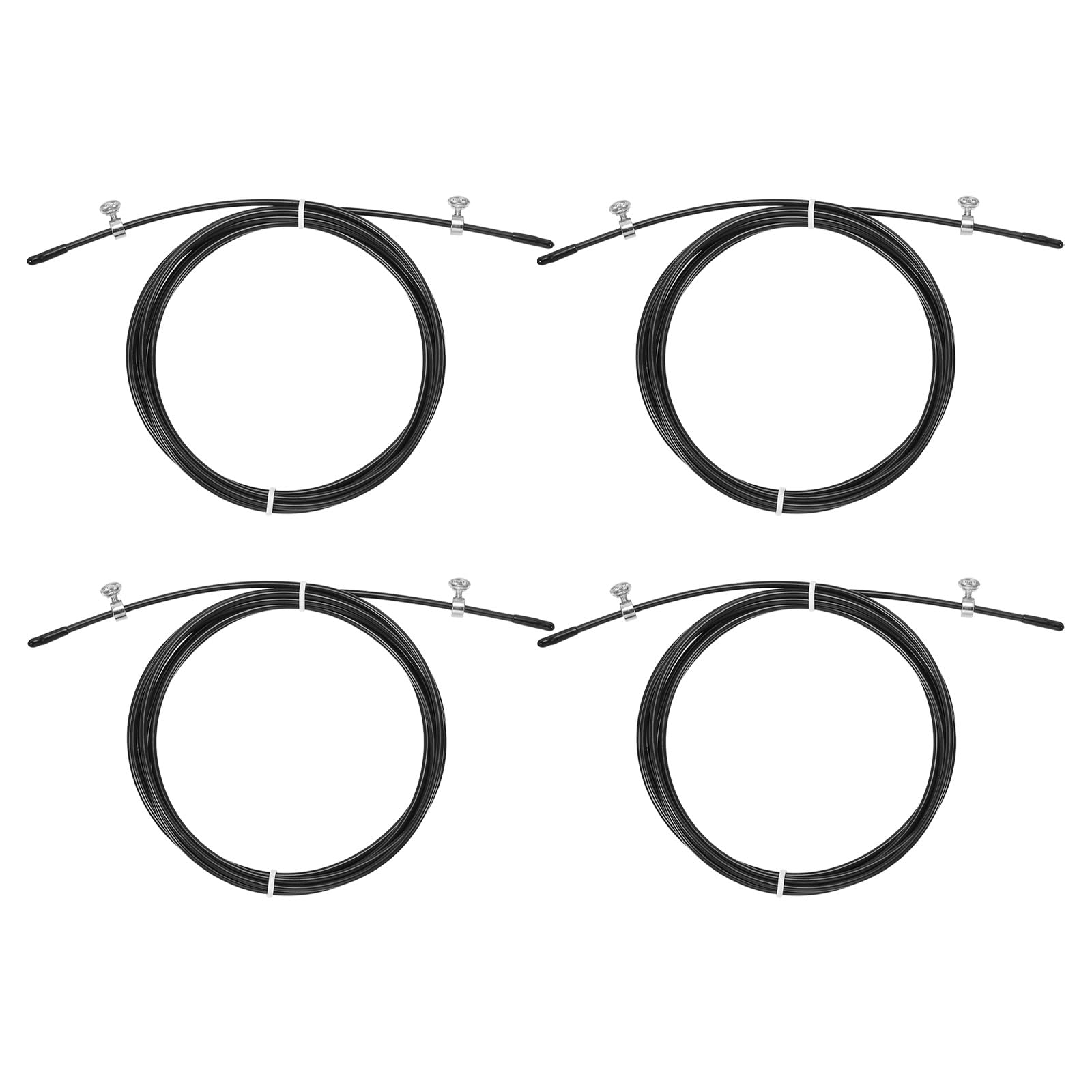 Photo 1 of PATIKIL 10Ft Speed Jump Rope Replacement Cable, 4 Pcs 2.5mm Professional Skipping Rope Steel Wire Replace for High Speed Jump Ropes, Black