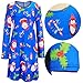 ECOWISH Women's Long Sleeve Christmas Santas Snowman Print Party Dress