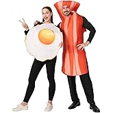 DSplay Fried Egg and Bacon Costume Couples Halloween Costumes
