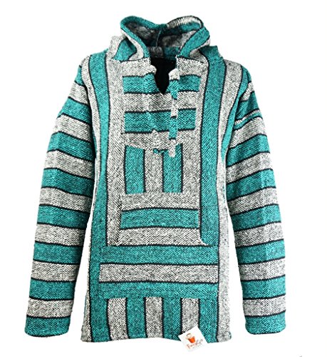 Funny Guy MugsPremium Baja Hoodie Sweatshirt Pullover Jerga Poncho