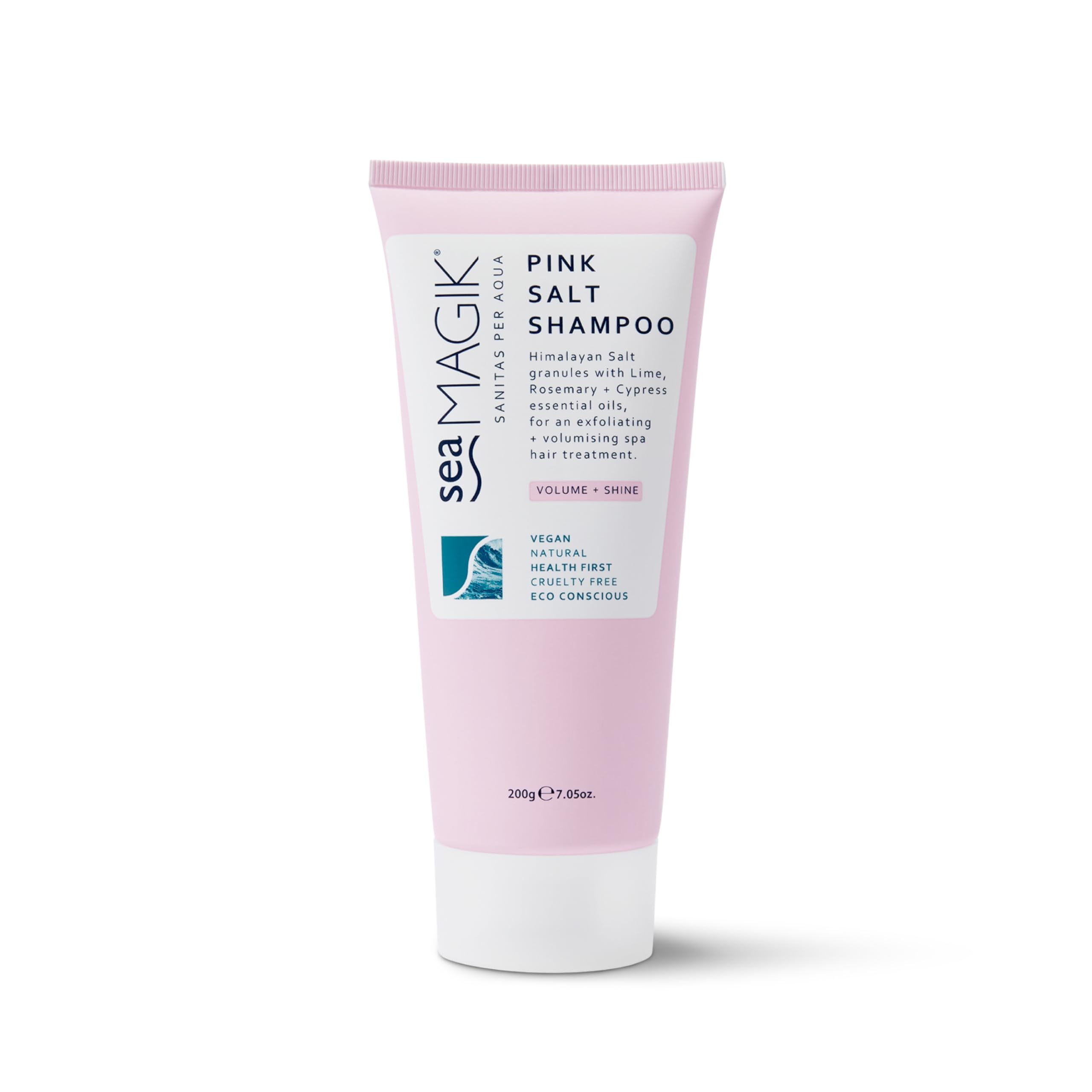 Sea Magik - Himalayan Pink Salt Shampoo for Greasy Hair and Fine Hair, Natural Clarifying Shampoo, Exfoliating and Volumising, with Strengthening Seaweed, Sulfate Free, Vegan, Cruelty Free (200g) — image 1