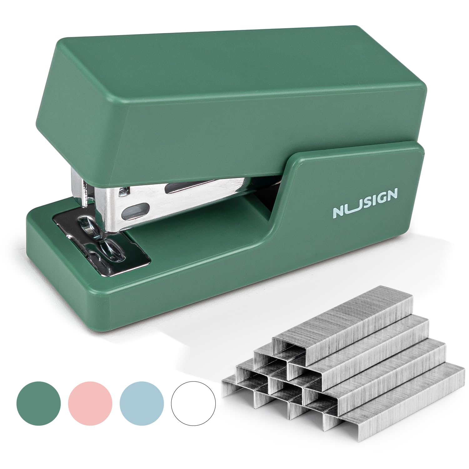 Photo 1 of NUSIGN Mini Stapler with 830 Staples, Small Cute Desk Staplers, 25 Sheet Capacity, Green