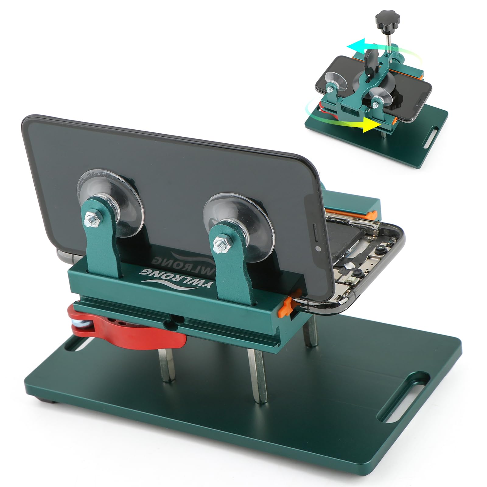 Photo 1 of Phone Screen Separator Opener Clamp for iPhone Screen Opener LCD Removal Tools with Suction Cup Heating Free 360 Rotatable Fixing Clamp for Samsung Huawei Display Opening Repair Tool Kit