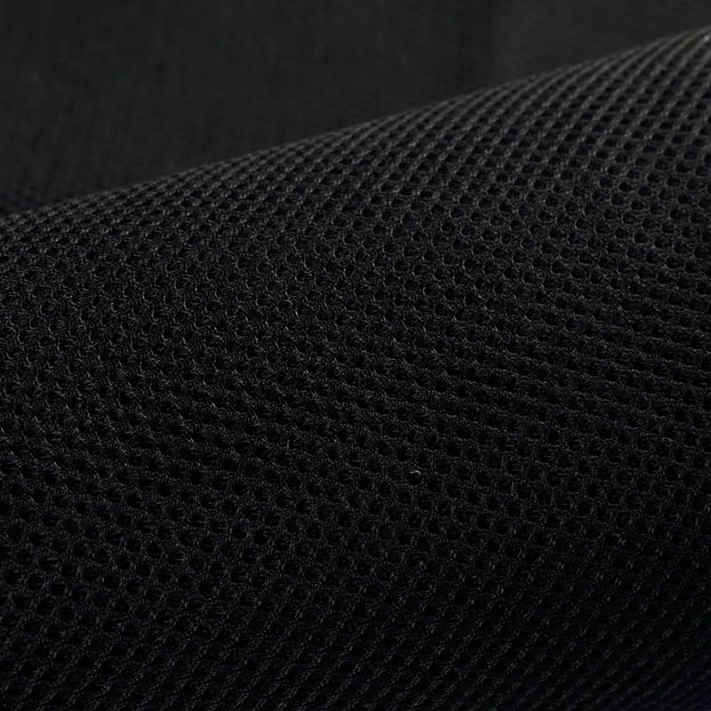 1MX1.6M Breathable Sandwich Mesh Three Layer 3D Cloth Sandwich Mesh Fabric Elastic Mesh Cloth Air Bed Fabric Sofa Raw Material (Black)