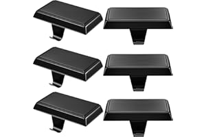 Zhengmy 6 Pcs Christmas Stocking Holders for Mantel Metal Hanging Hooks Stocking Hangers for Fireplace Xmas Party Decoration((Black)