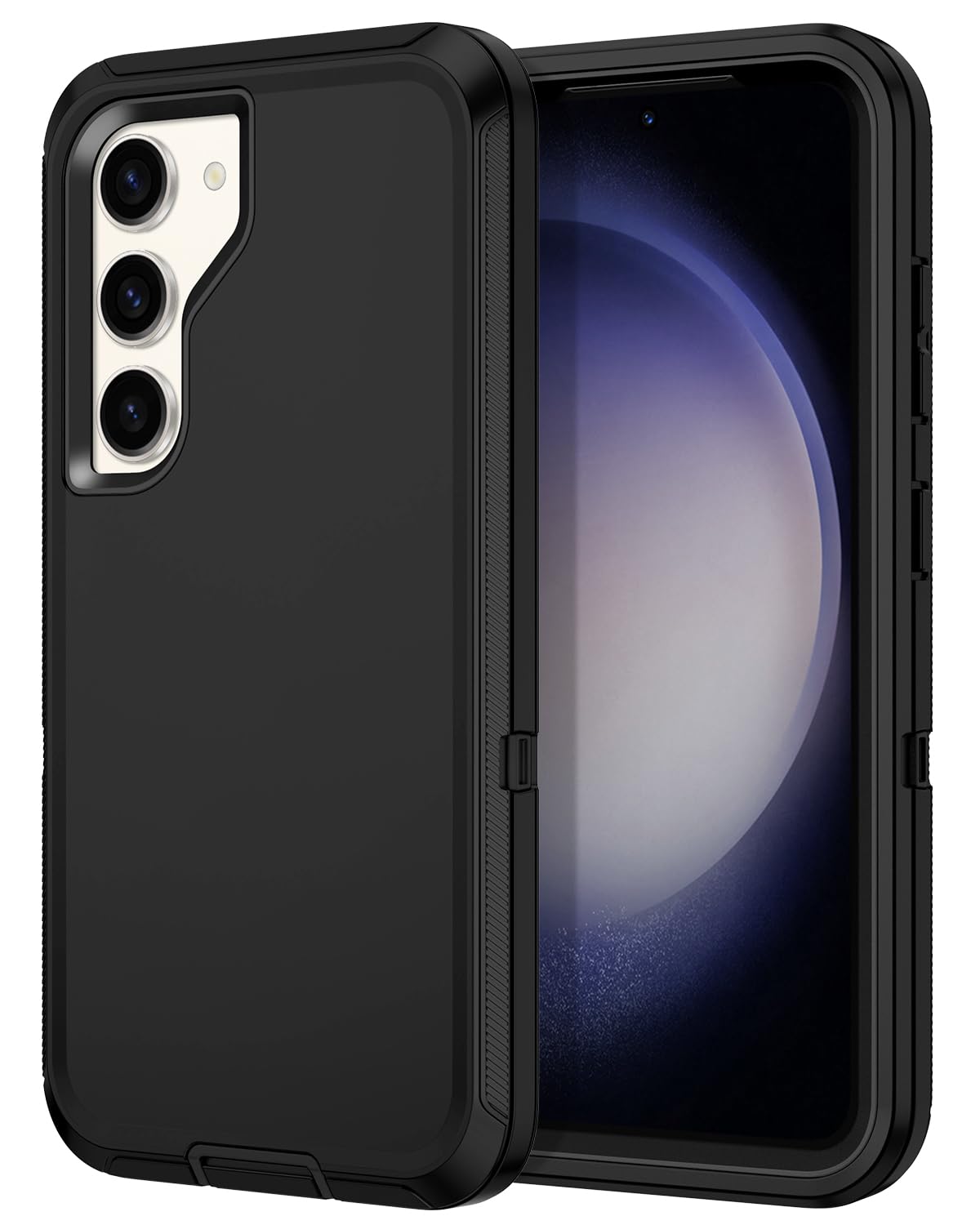 Photo 1 of Paprose for Samsung Galaxy S23 Plus Case Heavy Duty 3-Layer[Shockproof][Dropproof][Dust-Proof] Military Grade Rugged Full Body Protection Cover Case for Galaxy S23 Plus 6.6 inch,Black