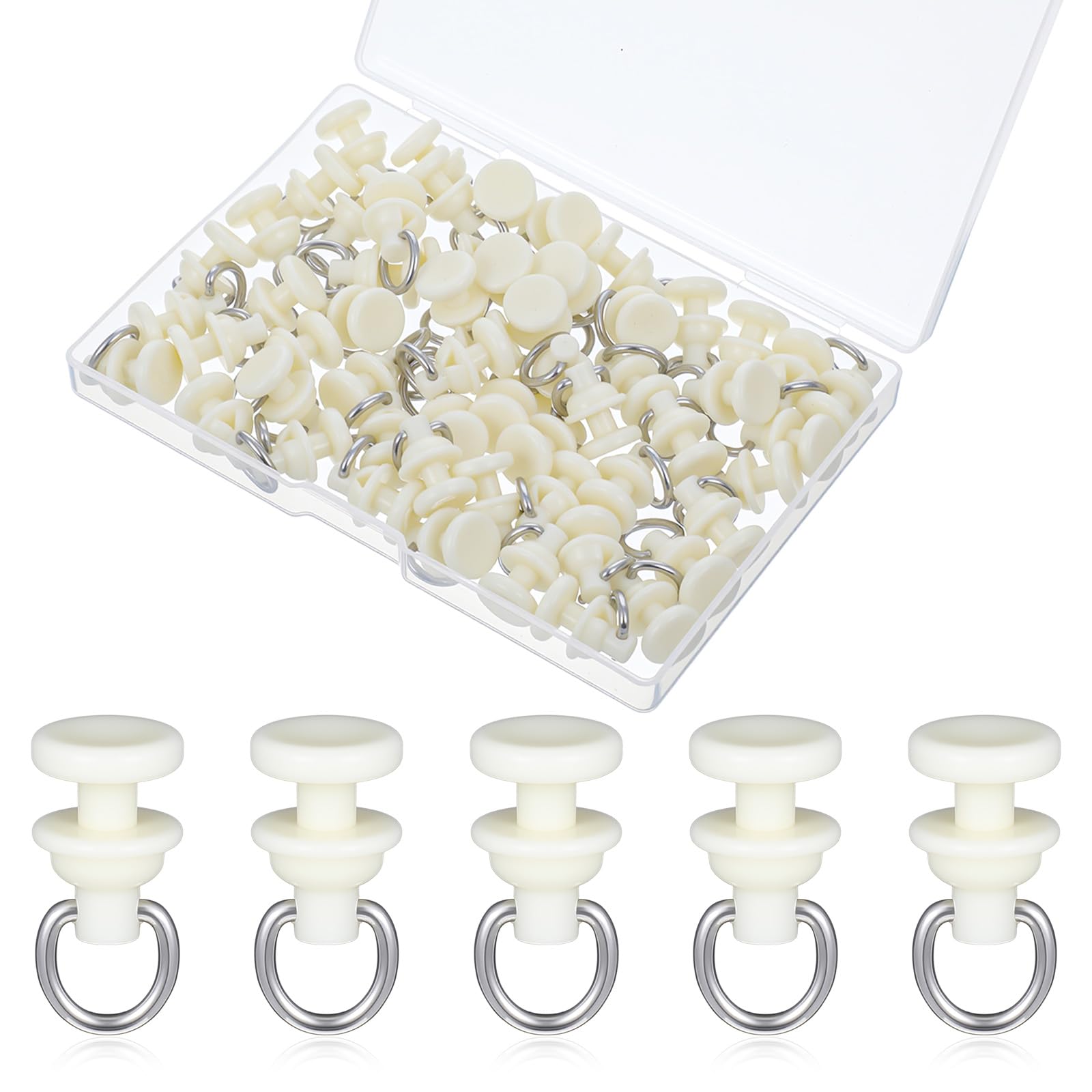 Photo 1 of 60 Pcs Curtain Track Hooks Curtain Track Gliders Plastic for Living Bedroom Shower Privacy Rv Garage Divider Track and Hooks Slide Roller Ceiling Sliding Curtain Track Rollers