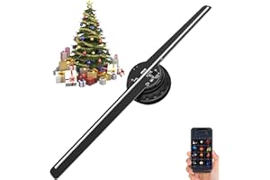 My Holo Screen, MyHoloScreen Hologram Fan, 16.5" HD LED Fan Projector, 3D Hologram LED Fan Projector with Remote, Christmas H