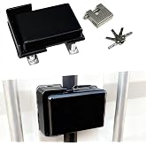 Nrovonis Shipping Container Lock Box, Black | Heavy Duty, Bolt-on Security, Includes Padlock &amp; 5 Keys, Protection Device