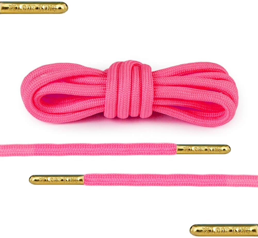 Rope Pink Shoe Laces With Gold Tips Amazon.co.uk Shoes & Bags