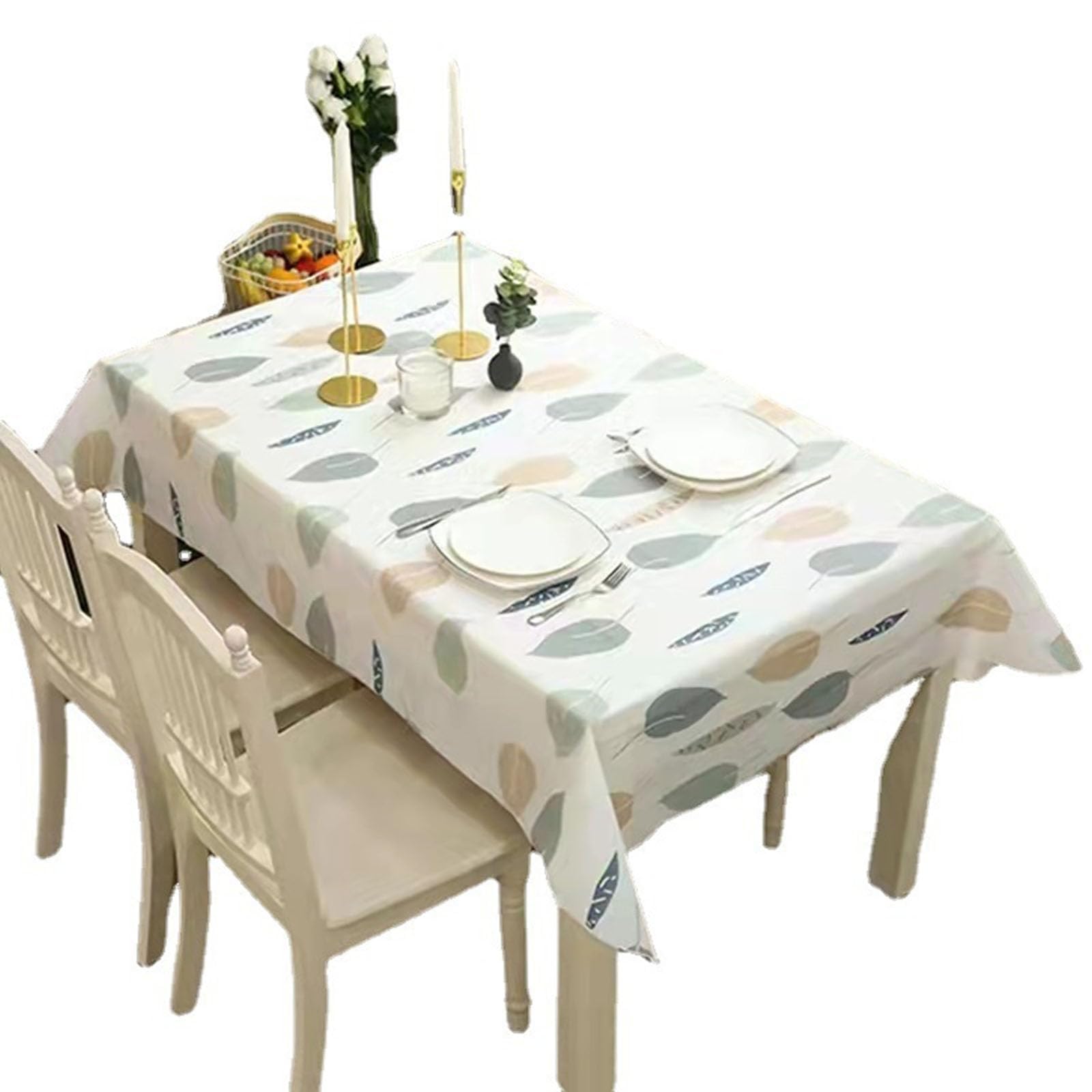 ZQSFPK 4 Pack 137 x 180cm,wipe clean tablecloths,Premium Waterproof Tablecloth - Table Cloth Wipe Clean, Oil Proof, Rectangle Table Cover,Ideal for Kitchen Dining, Outdoor Picnic & Parties