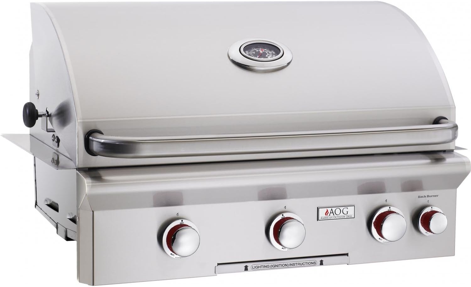 AOGAmerican Outdoor Grill T-Series 30-Inch 3-Burner Built-in Natural Gas Grill with Rotisserie - 30NBT