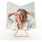 Realme V0 Non-Reversing Mirror with Stand, True Reflection Desk Mirror for Makeup, Hair Styling, Grooming and Photo Check