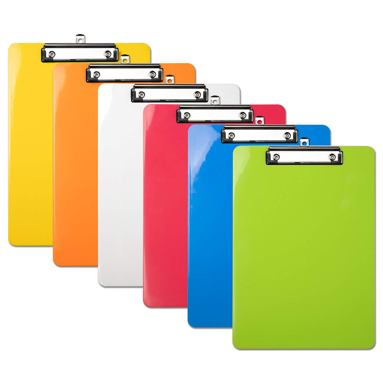 Haogo 6 piece A4 Clipboard,Plastic Clipboards Letter Size Clip Boards for School Company Business Office Hospital Restaurant