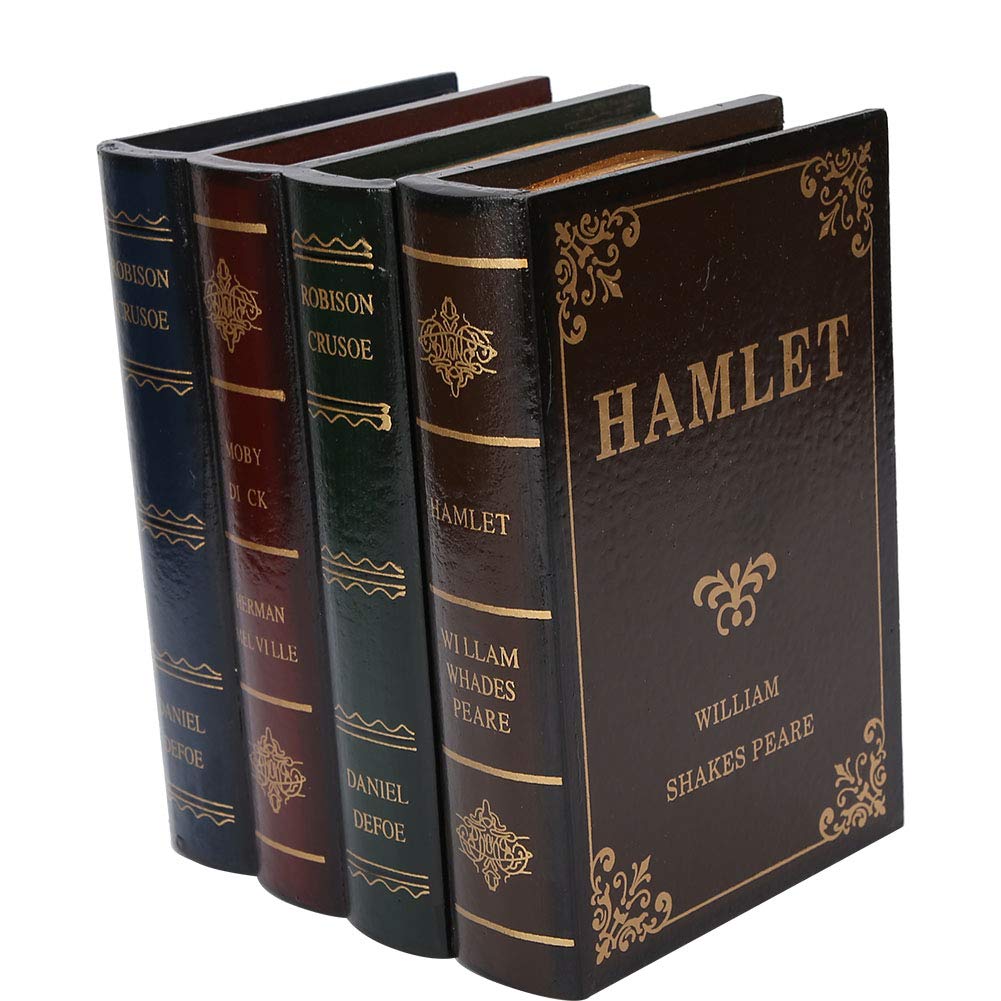 Book Shaped Box Jewelry Storage Case Vintage Exquisite Storage Box Home Decoration Office Bookcase Ornaments