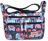 Ladies Nylon Multi-Pocket Crossbody Bags for Women Fashion Waterproof Small Messenger Shoulder Bag