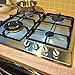 Kitchemy Silver Gas Range Protectors (8 Pack) Stove Burner Covers – Reusable, Non Stick, Heat Resistant Cooktop Cover, Stovetop Protector Liner, Top Tip Liners – Made of Teflon