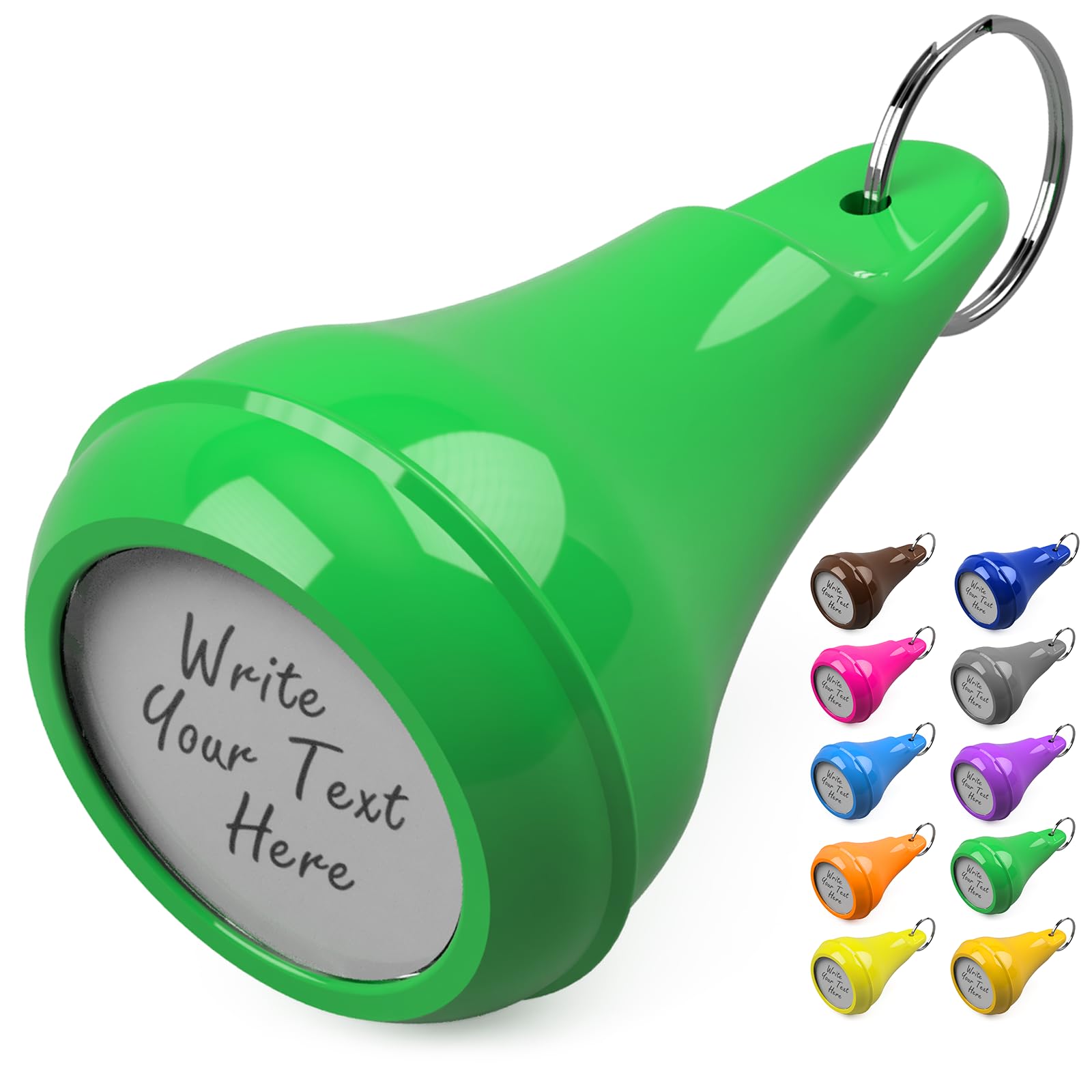 QUERGO 10-Pack Large Heavy Duty Key Tags with Labels & Split Rings for Keys, Key Rings with Tags, Key Fobs with Labels - Assorted Colour Keyring, Key Holder Set for Office, Lockers, Apartments