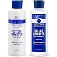 Blue Cross Hydrating, Moisturizing, Strengthening Cuticle Remover Oil with Lanolin + Extra Strength Callus Remover Gel for Heel or Feet, 6 oz each, 2 pack Bundle