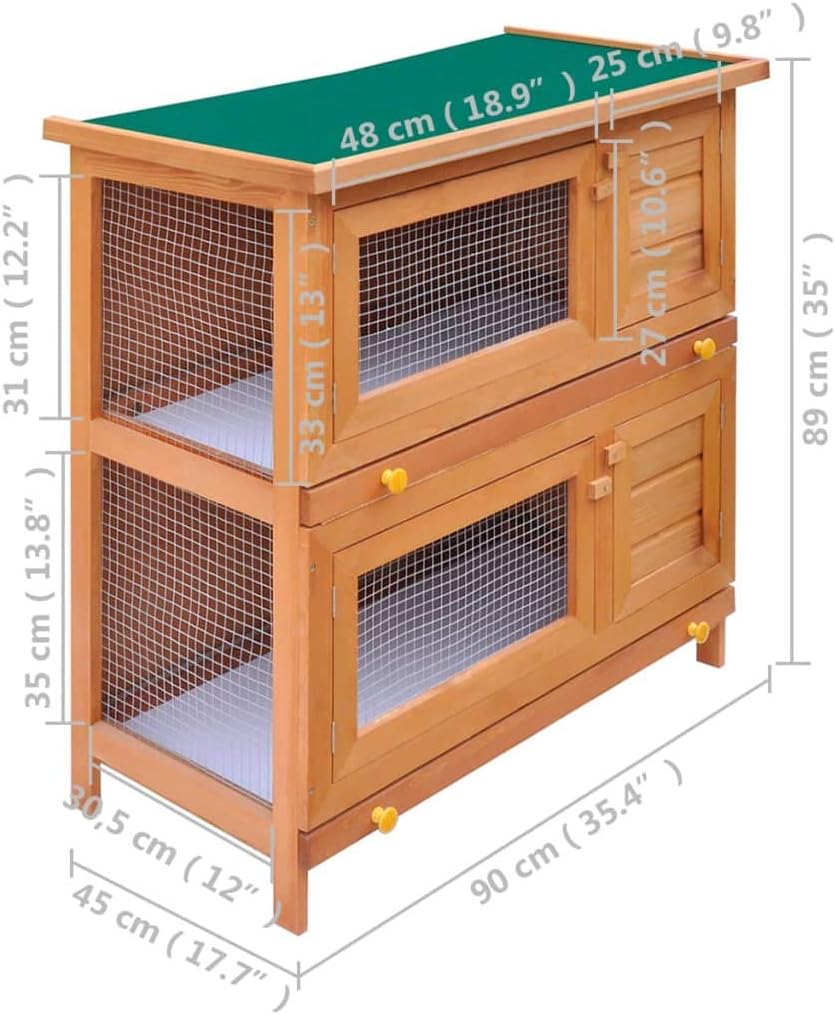 vidaxl rabbit hutch