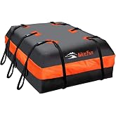 Car Roof Bag Rooftop Cargo Carrier Bag Waterproof 20 Cubic Feet roof Cargo | Soft Shell Luggage Bag for All Cars with/Without Rack,Includes Anti-Slip Mat, 10 Reinforced Straps, 6 Door Hooks, Lock