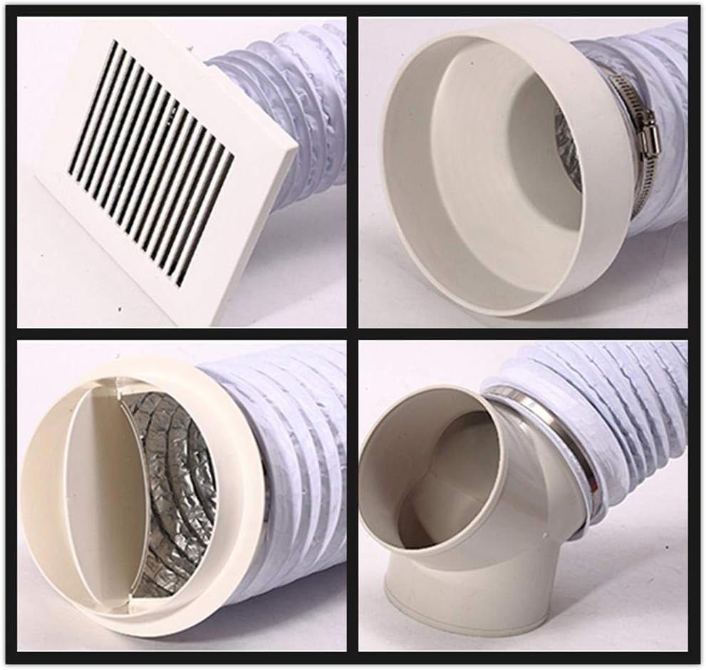 Tubo Scarico Flessibile 100 Mm Tubo Di Scarico Flessibile In PVC - 1,5 M, Diametro 100/102 Mm, Per Condizionatori, Asciugatrici, Cappe, Temperatura -30°C A +70°C Tubo Per Asciugatrice
