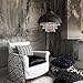 Industrial Wrought Iron Vintage Retro Crystal Pendant Light - LITFAD Adjustable 14