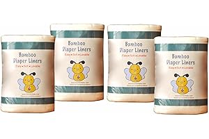 Kashmir Baby Organic Bamboo Cloth Diaper Liners/Wipes use Wet or Dry.… (400 Liners (4 Rolls))