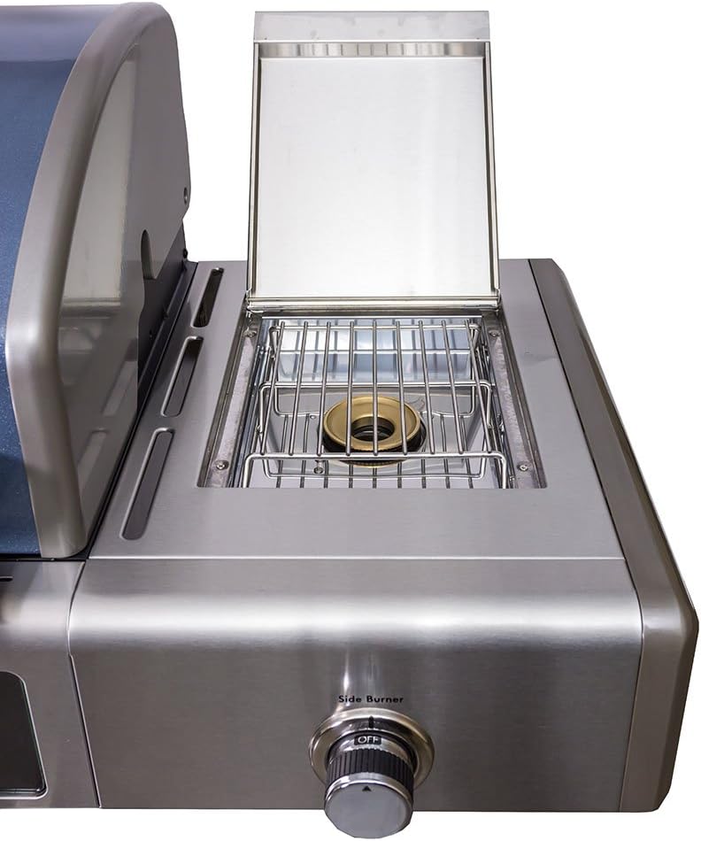 review Kenmore Elite  PG-40415S0LC Stainless Steel 4 Burner Outdoor Patio Gas BBQ Propane Grill With Side Burner in , Gun Metal Grey