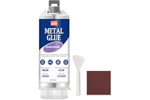 LUSTRIO Metal Glue & Epoxy Adhesive - High Strength for Bonding Metal, Plastic & Ceramic - Fix Cracks, Holes & Leaks - Quick-Set & Waterproof - 80g/2.82oz