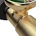 Propane Tank Gauge - Gas Pressure Meter, Solid Brass RV Propane Gas Level Indicator, Tank Connector Adapter, Leak Detector Fit QCC1/Type1 Connection for RV, Camper, Turkey Fryer, Cylinder, Gas Grill