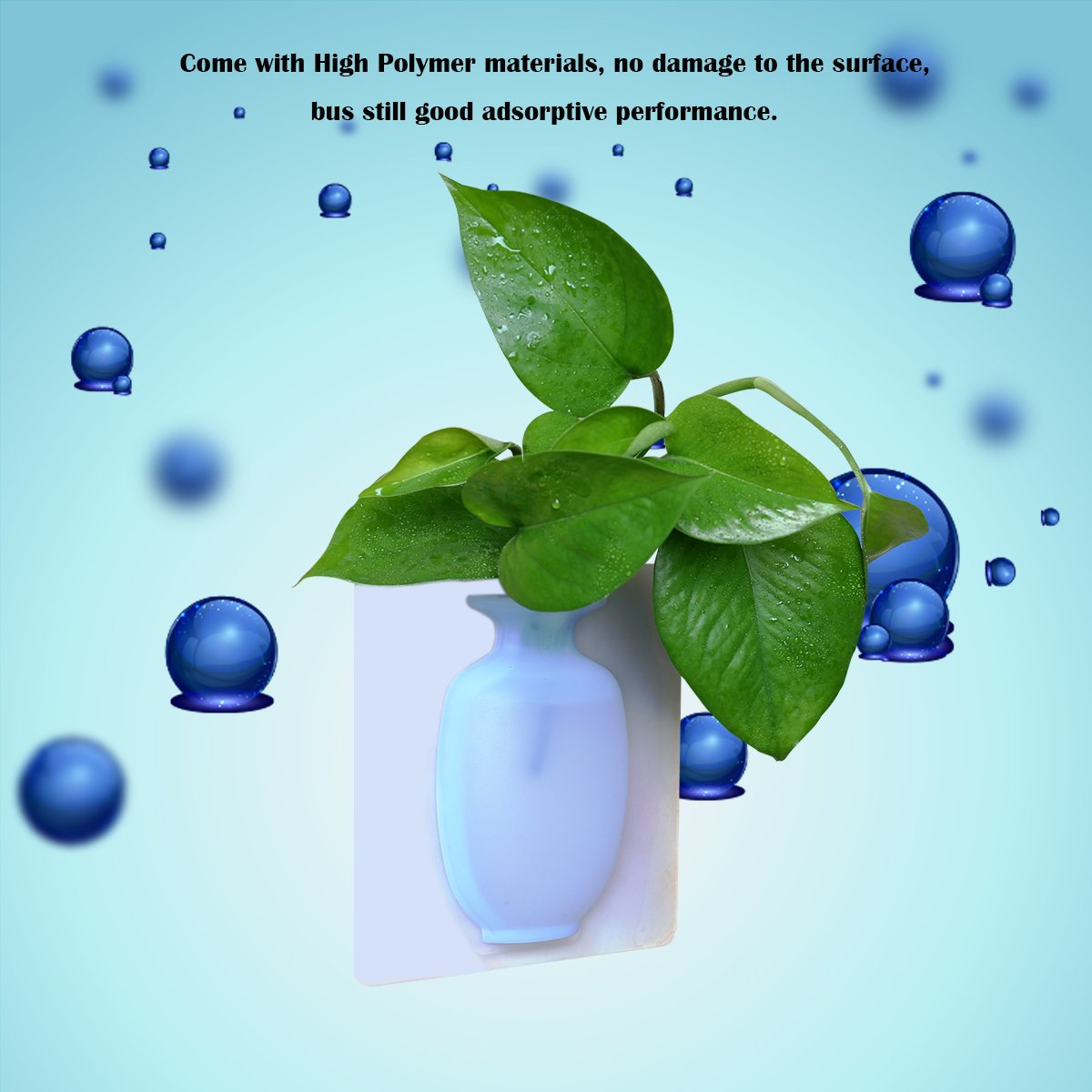 Coolnice Wall Vase Hanging Flower Container with Strong Sticky - Food Grade Silicond - Great for Indoor Outdoor Decoration