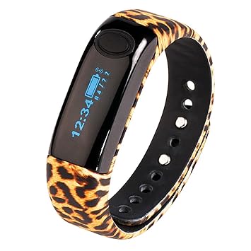 Aimox Wireless Activity Fitness Trackers Smart Band Bluetooth Pedometer Sports Bracelet With Sleep Monitor Calories Consumption
