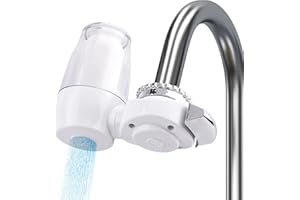 LOQJSS Faucet Water Filter,Water Purifier for Faucet, Sink Faucet Filter, Kitchen Faucet Water Purifier,Tap Water Filter Mount,Water Faucet Filter System for Kitcken Sink(White)