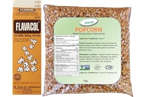 Original Flavacol 1 kg with Cravey authentic popcorn kernels Movie theatre style 750 g