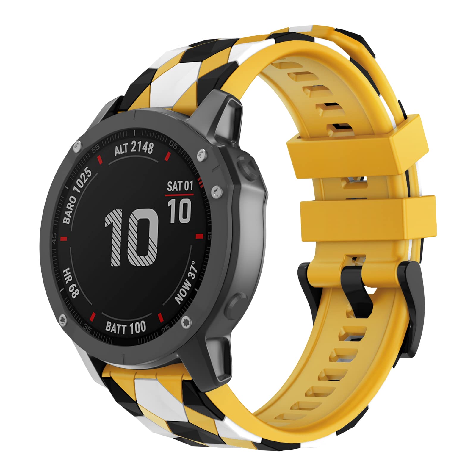 OVERSTEP Compatible for Garmin Fenix 7，22mm Width Soft Silicone Replacement Band Watch Strap for Fenix 7/Fenix 6/Fenix 6 Pro/Fenix 5/Fenix 5 Plus/Forerunner 935/Forerunner945