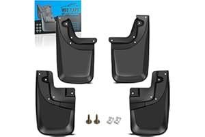 KEYOOG Front & Rear Mud Flaps Splash Guards Fit for 2016-2022 Toyo-ta Tacoma for Vehicle with OEM Fender Flares Only (Doesn't Sr/Sr5), 4-Pc Set Mud Guards Splash Guard Black