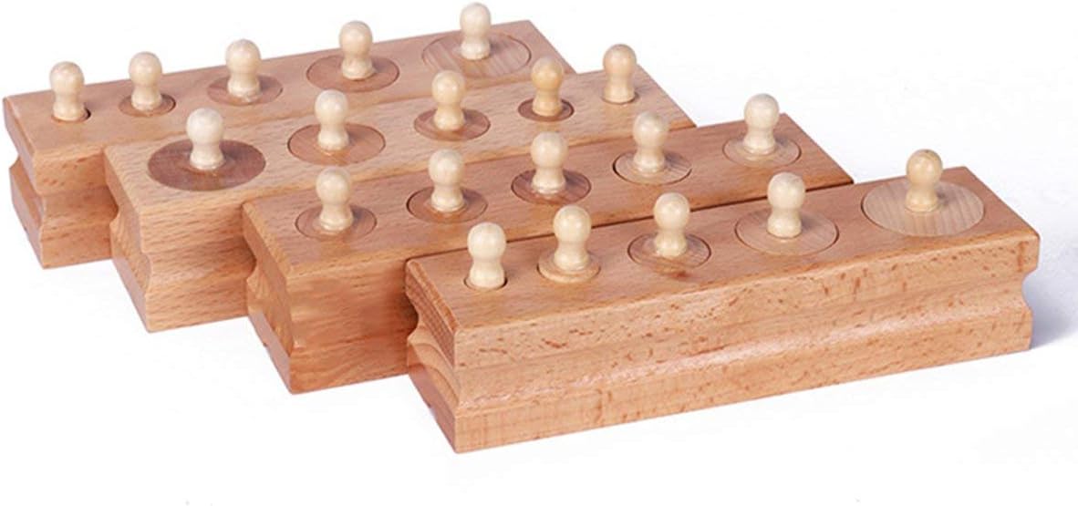 Montessori Materials Toys Montessori Educational Games Cylinder Base Blocks Math Wooden Toys Parent-Child Interaction