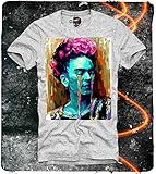 E1SYNDICATE T-SHIRT FRIDA KAHLO SELFIE SALVADOR DALI ANDY WARHOL BASQUIAT GREY S/M/L/XL