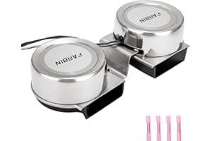 AOLIHAN 12V Marine Horn Super Loud 125dB Waterproof Stainless Steel Horn, Suitable for Most Cars, Motorcycles, and Boats (paired)