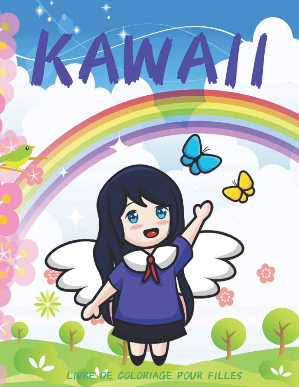 Kawaii Livre De Coloriage Pour Filles Kawaii Mignon Style Japonais Pour Les Adultes Et Les Enfants De D Antistress Et D Inspiration Avec Des Anime Fantastique Un Manga French Edition Ferji Lazka