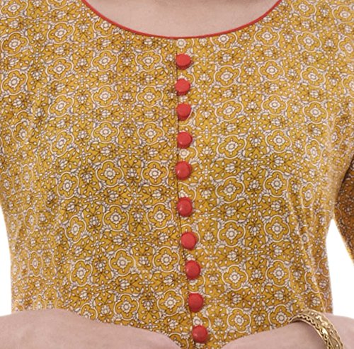 yash gallery women's cotton floral printed anarkali kurta