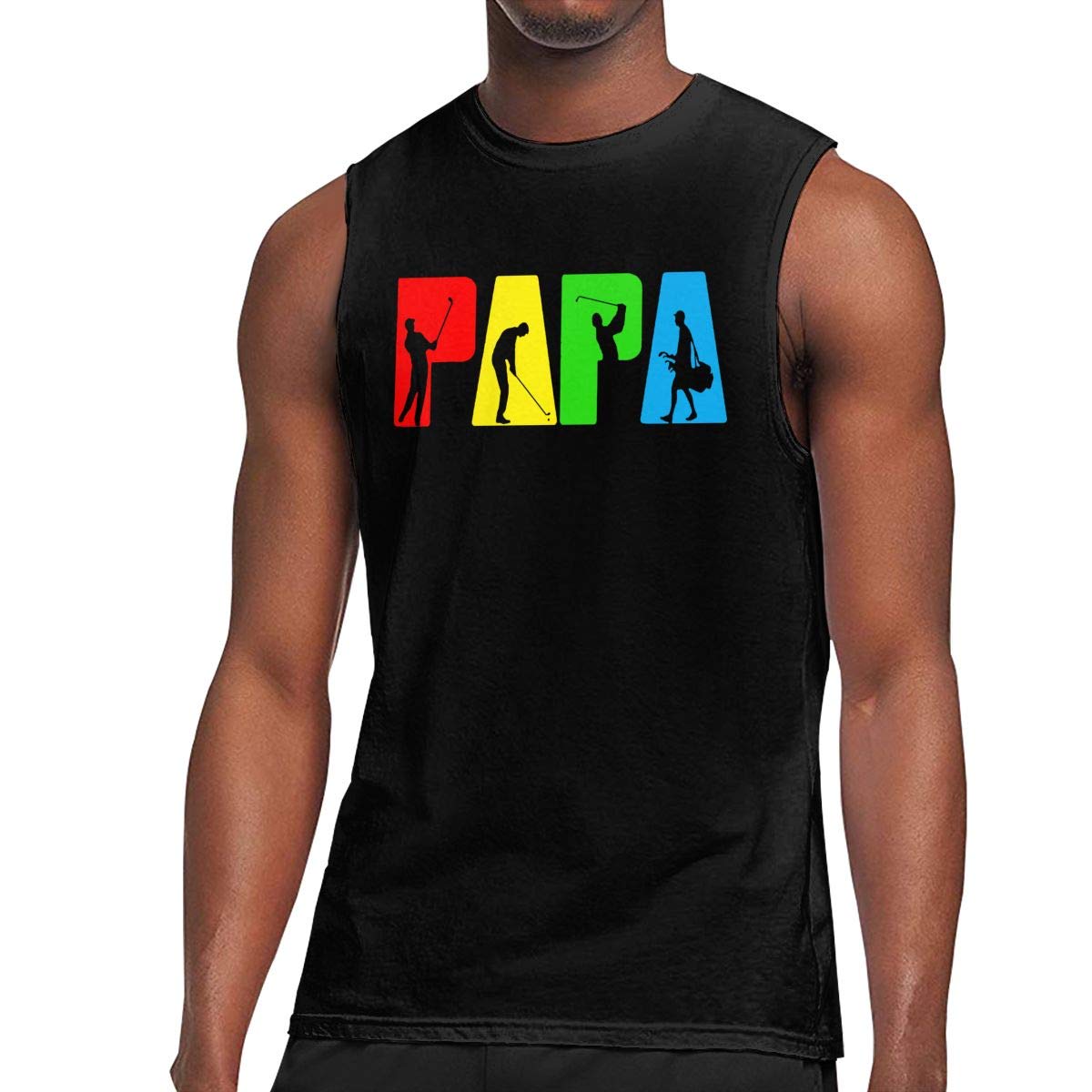 Golf Papa Sleeveless T Shirt Activewear Muscle T-shirt Tank Tops