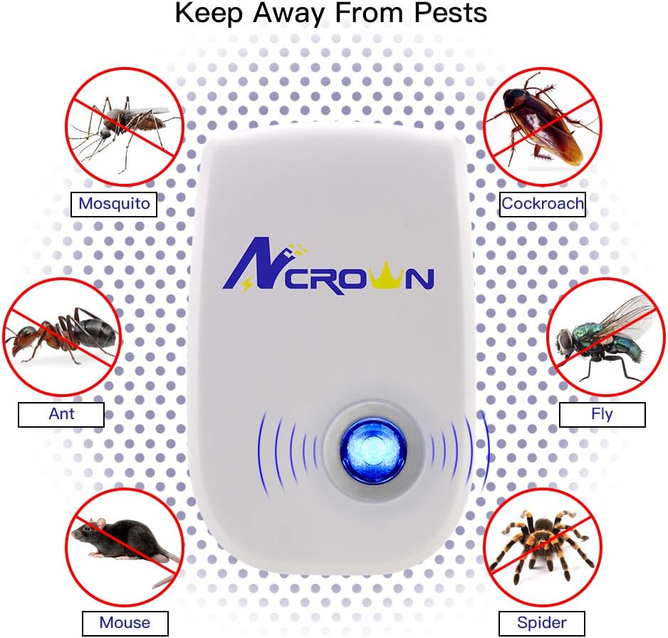 ANCROWN 10 Pack Ultrasonic Pest Repeller, New Electronic Mosquito Bug Rats Killer, Insect Control Set Plug in Indoor Restaurants Warehouse Office Home-Reliably for Pet and Human : Garden & Outdoor
