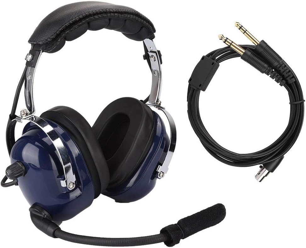Aviation Headset - General Aviation Headset, Dual Plug Pilot Headphone, 3.5mm Noise Reduction Headset for Pilots