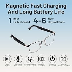 QJF Smart Glasses, Polarized Sunglasses, Bluetooth