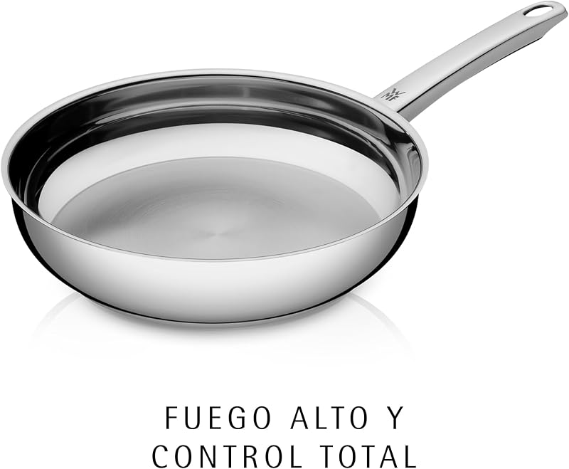WMF Favorit - Panela profissional não revestida de 20 cm, panela adequada de indução de aço inoxidável, aço inoxidável Cromargan, cofre do forno.
