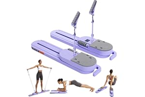 Eolzzi Portable Pilates Reformer Set for Women, Multi-Functional Pilates Exercise Board with Resistance Bands for Home Workouts, Core Strengthening, Toning, Abdominal Sculpting, Full-Body Fitness