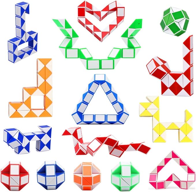Magical Sensory Fidget Mini Snake Cube Puzzle Game Solution For Kids Fun Stuff Puzzles Toys Hobbies